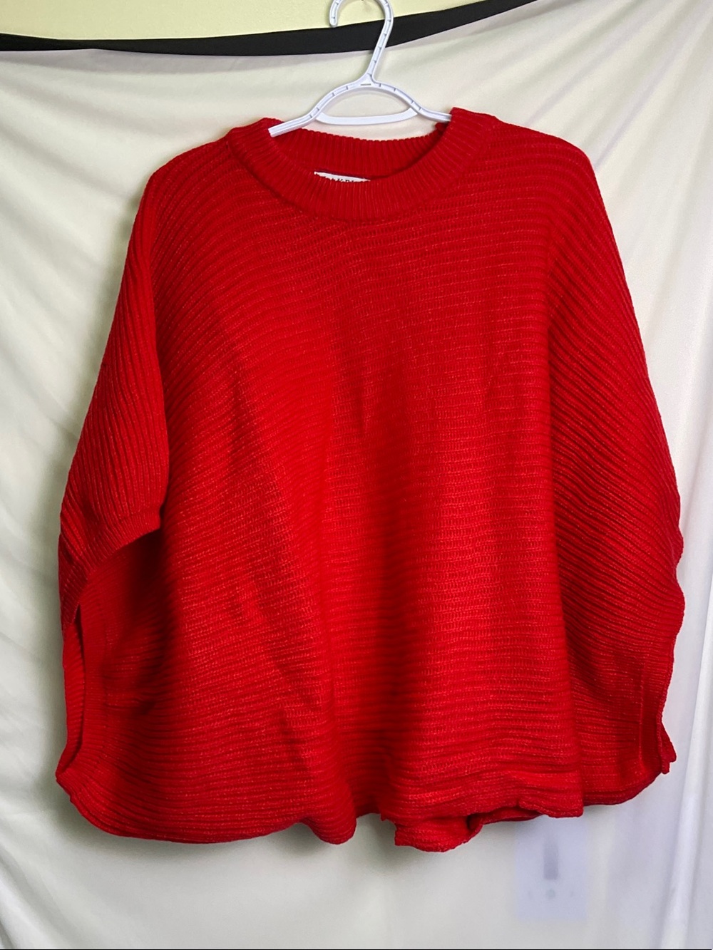 Christmas Meg Pullover Poncho - Red